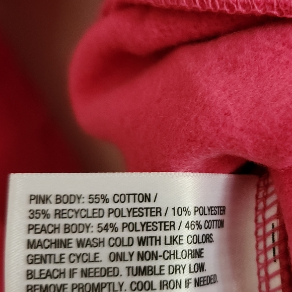 COLOR-BLOCK CREW-NECK SWEATSHIRT WITH TERRYCLOTH DETAIL SZ MEDIUM - Picture 6 of 6